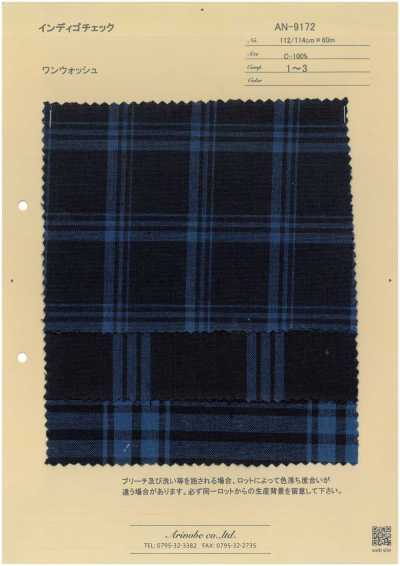 AN-9172 Indigo Check