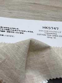 HK5747 Cotton Linen Ripstop[Textile / Fabric] KOYAMA Sub Photo