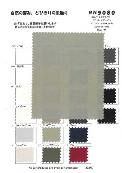 RN5080 80/1 Typewriter Cloth Platt Air-in