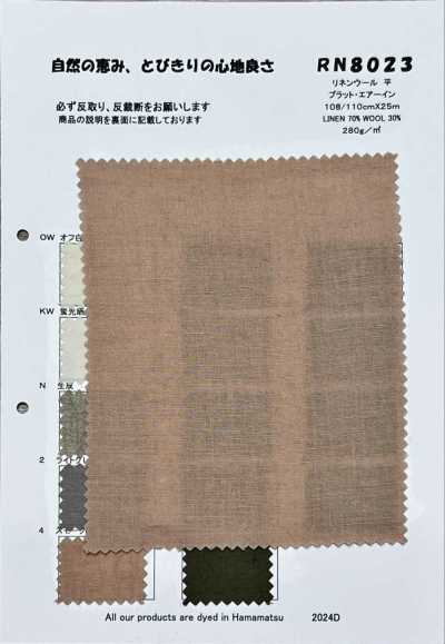 RN8023 Linen Wool Plain Plat Air-In