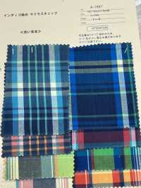 A-1657 Indigo Dyed Madras Check[Textile / Fabric] ARINOBE CO., LTD. Sub Photo