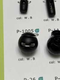 P1005 Nylon Resin Round 2-hole Cord Stopper[Buckles And Ring] DAIYA BUTTON Sub Photo