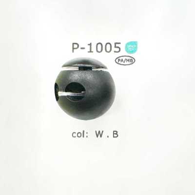 P1005 Round 2-Hole Cord Stopper Made Of Nylon Resin