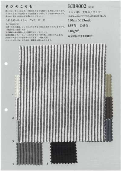 KB9002 Linen/Cotton Yarn-Dyed Stripe