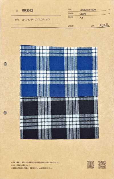 RR3012 Rope Indigo Pakara Check