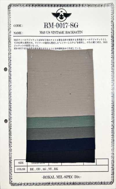 RM-0017-SG M-43 US VINTAGE Back Satin