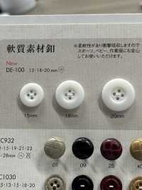 DE100 Polyester Resin 4-hole Button DAIYA BUTTON Sub Photo