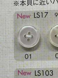 LS17 Polyester Resin Bordered 4-hole Button DAIYA BUTTON Sub Photo