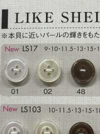 LS17 Polyester Resin Bordered 4-hole Button DAIYA BUTTON Sub Photo