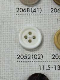 2052 Polyester Resin Bordered 4-hole Button Sub Photo