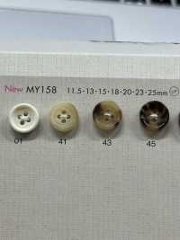 MY158 Polyester Resin Buffalo-style 4-hole Button Sub Photo