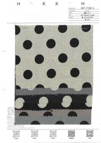 Cotton Linen Sheeting Coin Dot
