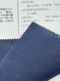 OCA3984 40/1 Linen Wide Width "Samurai Blue"[Textile / Fabric] Oharayaseni Sub Photo