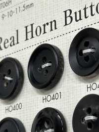 HO401 Natural Real Buffalo Horn 4-hole Button DAIYA BUTTON Sub Photo