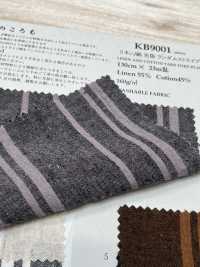 KB9001 Linen/Cotton Yarn-dyed Random Stripes[Textile / Fabric] KOYAMA Sub Photo