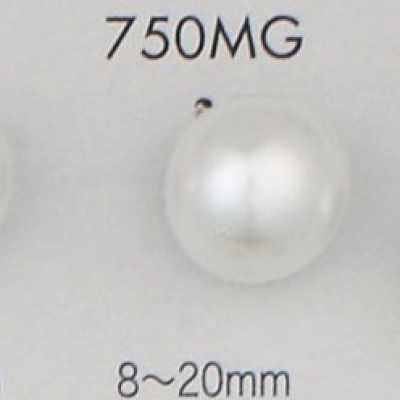 750MG Pearl-finish Urea Gold Half-ring Shank Button