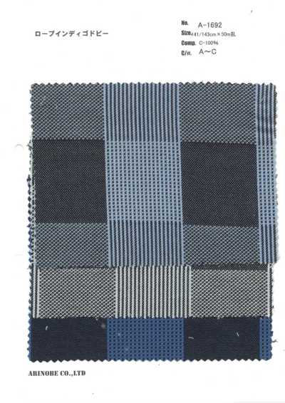 A-1692 Rope-dyed Indigo Dobby