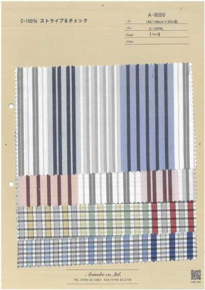 A-8095 100% Cotton Stripe & Check
