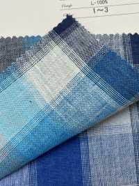 A-7066 Linen 100% Check[Textile / Fabric] ARINOBE CO., LTD. Sub Photo