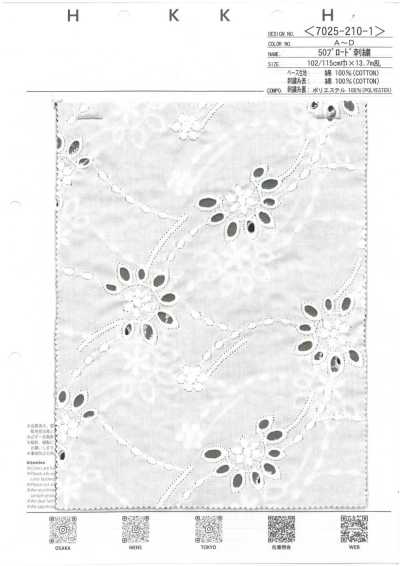 7025-210-1 50 Broadcloth Embroidery