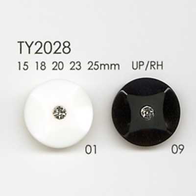 TY2028 Polyester Resin/rhinestone Button