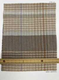 35511 40 Single Thread Cotton Wavy Voile Check Washer Finish[Textile / Fabric] SUNWELL Sub Photo