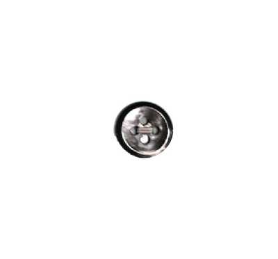 238S 4-hole Button With Rim, Black Mother-of-pearl Shell