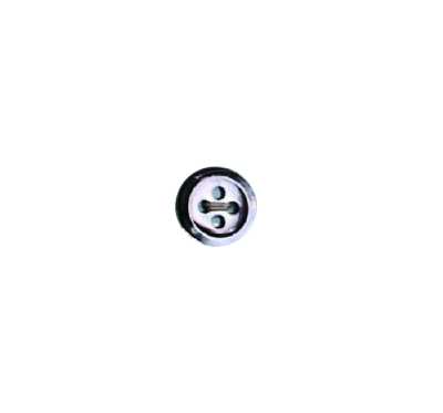 Four-hole, Rimmed Black Mother Of Pearl Shell Button