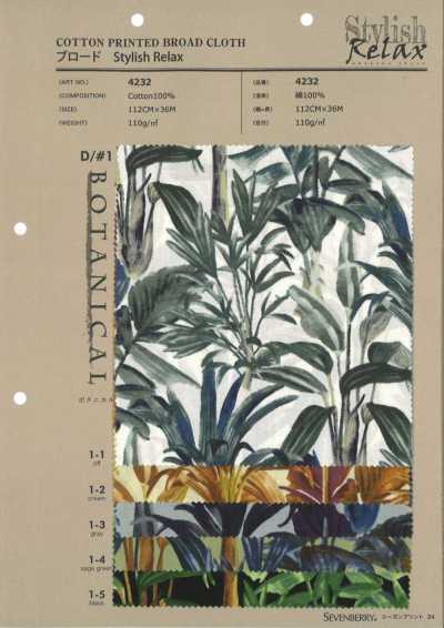 4232 Broadcloth Stylish Relax BOTANICAL
