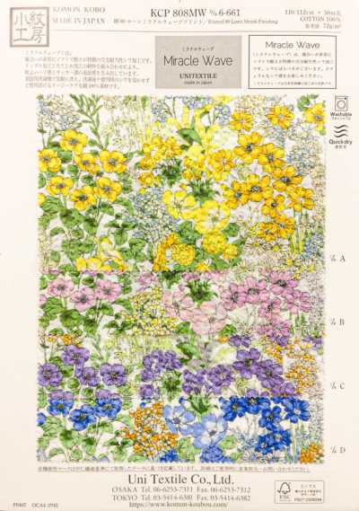 KCP808MW-D6-661 80% Cotton Lawn Miracle Wave Print