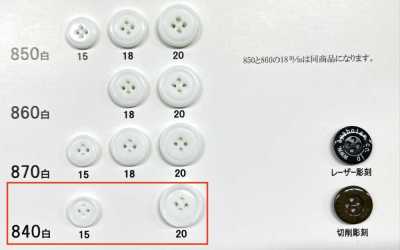 Urea Resin 4-Hole Rimmed Button