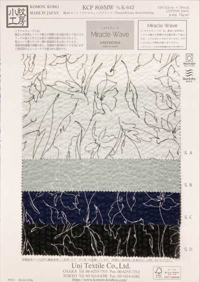 KCP808MW-DK-642 80s Cotton Lawn Miracle Wave Print