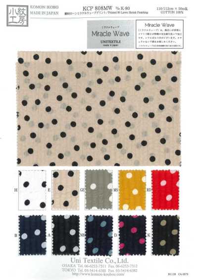 KCP808MW-DK-80 80% Cotton Lawn Miracle Wave Print