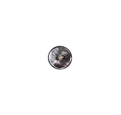 100S2H Round 2-hole Black Mother-of-pearl Shell Button, Smoke