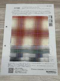 35500 Fuwa.Organic Cotton Shirring Mall Yarn Check[Textile / Fabric] SUNWELL Sub Photo