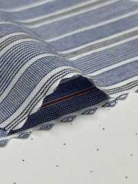 ST-9176 60/1 Typewritter Cloth Stripe [Washer Finish][Textile / Fabric] Kuwamura Fiber Sub Photo