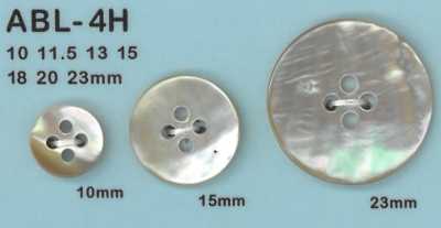 4-hole Shell Button, Abalone Shell