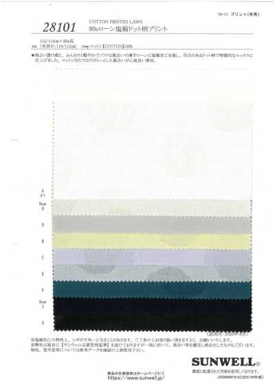 28101 80s Lawn Salt-Shrink Dot Print