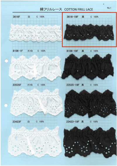3616-19F Cotton Frill Lace