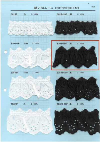 8106-19F Cotton Frill Lace