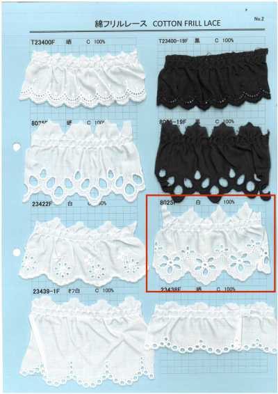 8025F Cotton Frill Lace