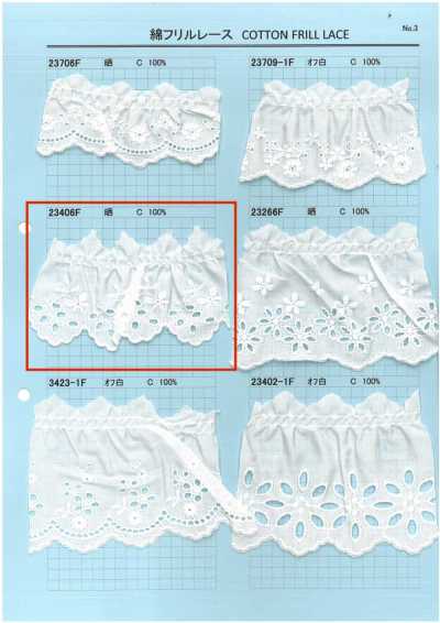 23406F Cotton Ruffle Lace