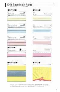 11000-ST-2 11000 Knit Tape, Four-fold, Double-sided Stitch Tape[Ribbon Tape Cord] STAR BRAND (Hoshika) Sub Photo