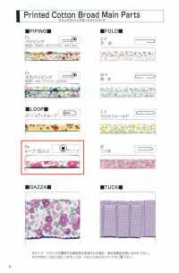 1300-RO 1300 Printed Cotton Broadcloth Loop With Core[Ribbon Tape Cord] STAR BRAND (Hoshika) Sub Photo