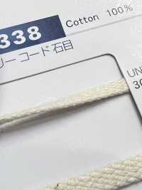 122-338 Cotton Free Cord Stone Grain Flat Cord[Ribbon Tape Cord] DARIN Sub Photo