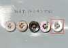 EX701MAT 4-hole Rimmed White Mother-of-pearl Button Matte