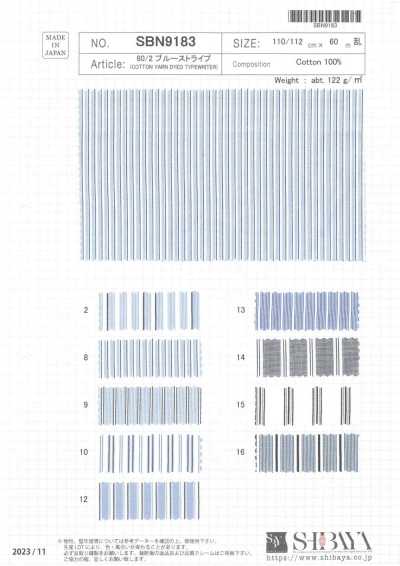 80/2 Blue Stripe