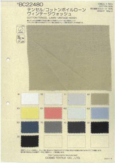 Tencel/Cotton Voile Lawn Vintage Wash