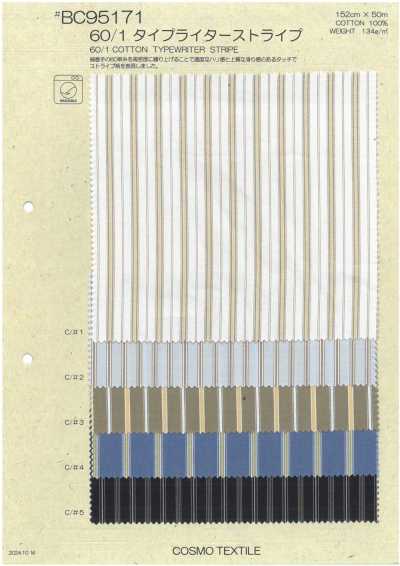 60/1 Typewriter Cloth Stripe