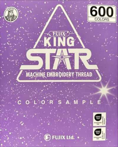 FUJIX-SAMPLE-30 King Star Industrial Sewing Machine Embroidery Thread Sample Card